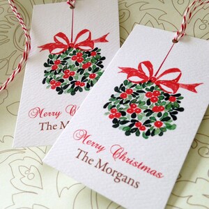 Personalized Christmas Gift Tags, Holiday Tags, Set of 20 image 2