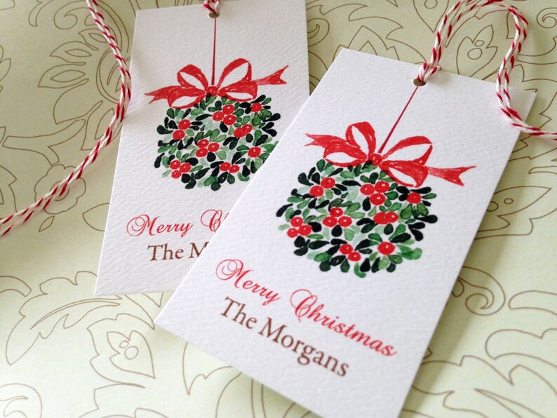 Personalized Christmas Gift Tags, Holiday Tags, Set of 20 image 2