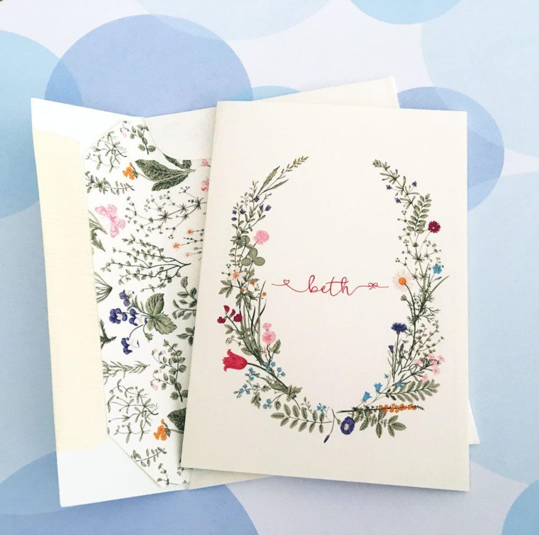 Personalized Stationery Set, Custom Note Cards, Folded Note Cards, Set ...