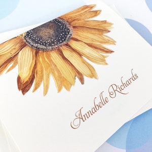 Greeting Cards, Sunflower Card, Note Cards, Stationery, Card Set, Personalized Card
