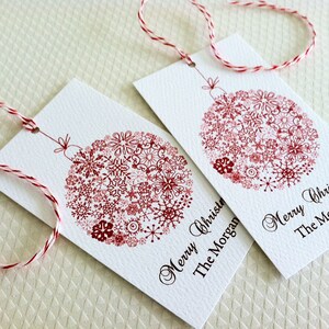 Christmas Gift Tags Personalized, Custom Christmas Tags, Holiday Tags, Set of 20 image 1