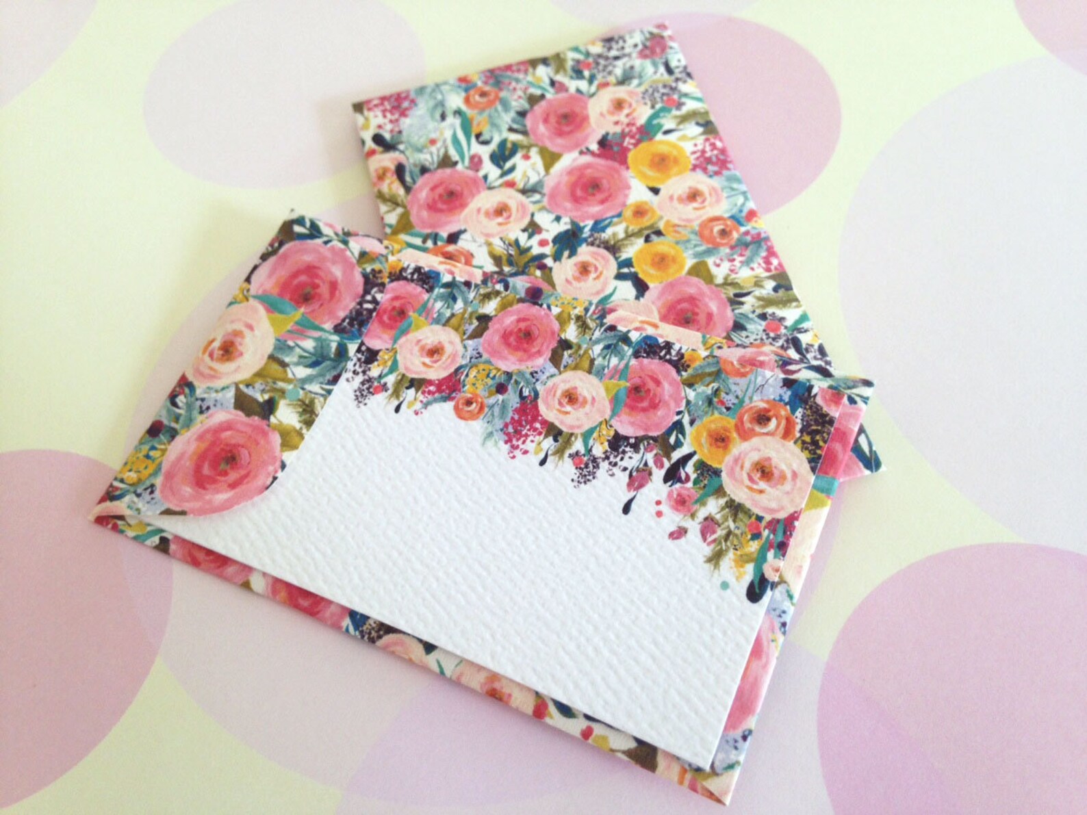 Floral Gift Enclosure Card Mini Cards and Envelopes Set of Etsy