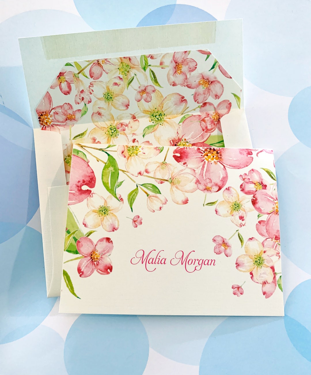 Personalized Stationery Set, Custom Note Cards, Folded Note Cards, Set ...