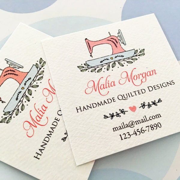 Custom Sewing Business Cards Etsy
