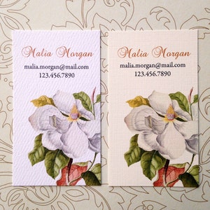 Custom Business Cards, Printed Business Cards, Magnolia, Set of 50 image 2