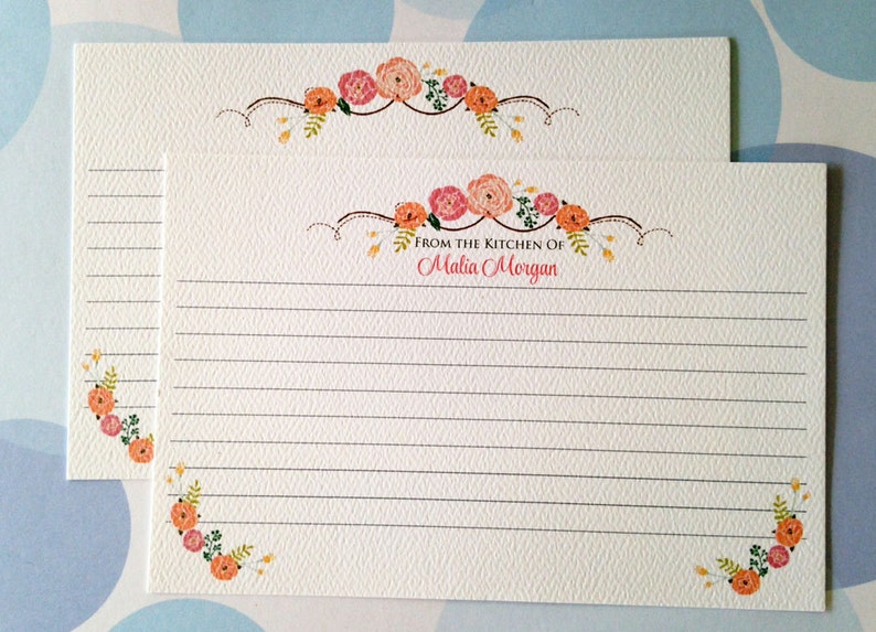 Recipe Cards Personalized Set of 12 image 2