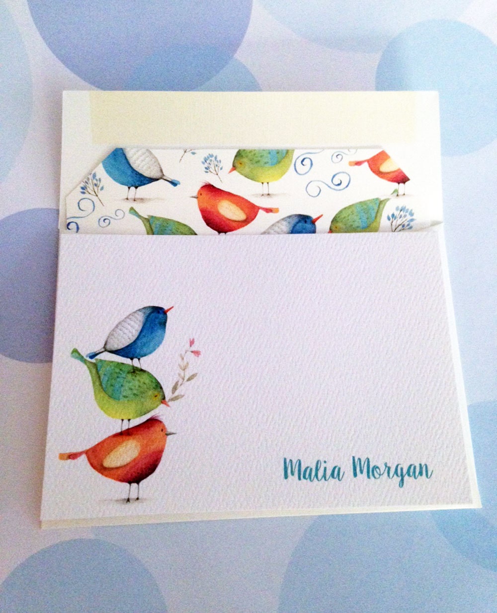 Personalized Stationery Set, Custom Note Cards, Flat Note Cards, Set of ...