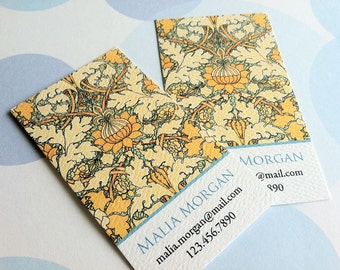 Personalized Business Card Calling Card Vintage Wallpaper - Set of 50