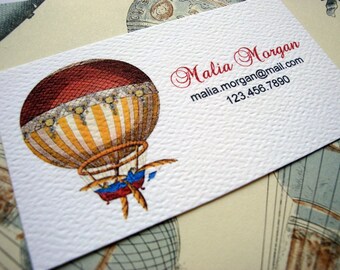 Business Cards, Custom Business Cards, Hot Air Balloon - Set of 50