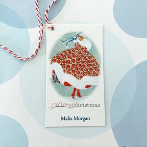 Christmas Gift Tags Personalized, modern Holiday Tags, Gift Tags, Set of 20 image 2