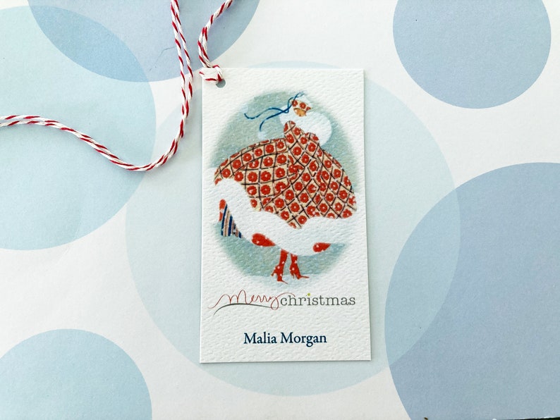 Christmas Gift Tags Personalized, modern Holiday Tags, Gift Tags, Set of 20 image 2