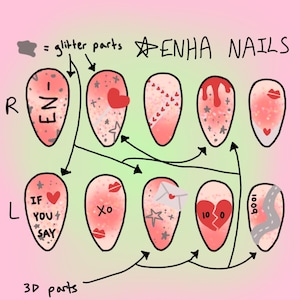 enhypen xo romance untold nails