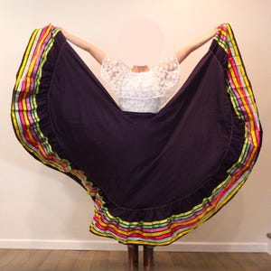 Falda de Ballet Folklorico de Doble Vuelo