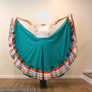 Falda de Ballet Folklorico de Doble Vuelo