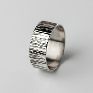 Waterfall Ring | Sterling silver wide band stacker ring | MADE TO ORDER