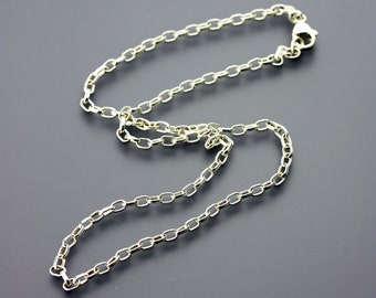 Sturdy sterling silver oval rolo chain | Chain necklace | Chains for pendants