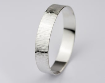 Waterfall | Wide sterling silver bangle bracelet | Thick handmade solid silver bangle | Choose your size | MADE TO ORDER