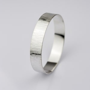 Waterfall Wide sterling silver bangle bracelet Thick handmade solid silver bangle Choose your size MADE TO ORDER image 1