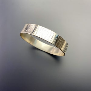 Waterfall Wide sterling silver bangle bracelet Thick handmade solid silver bangle Choose your size MADE TO ORDER image 4