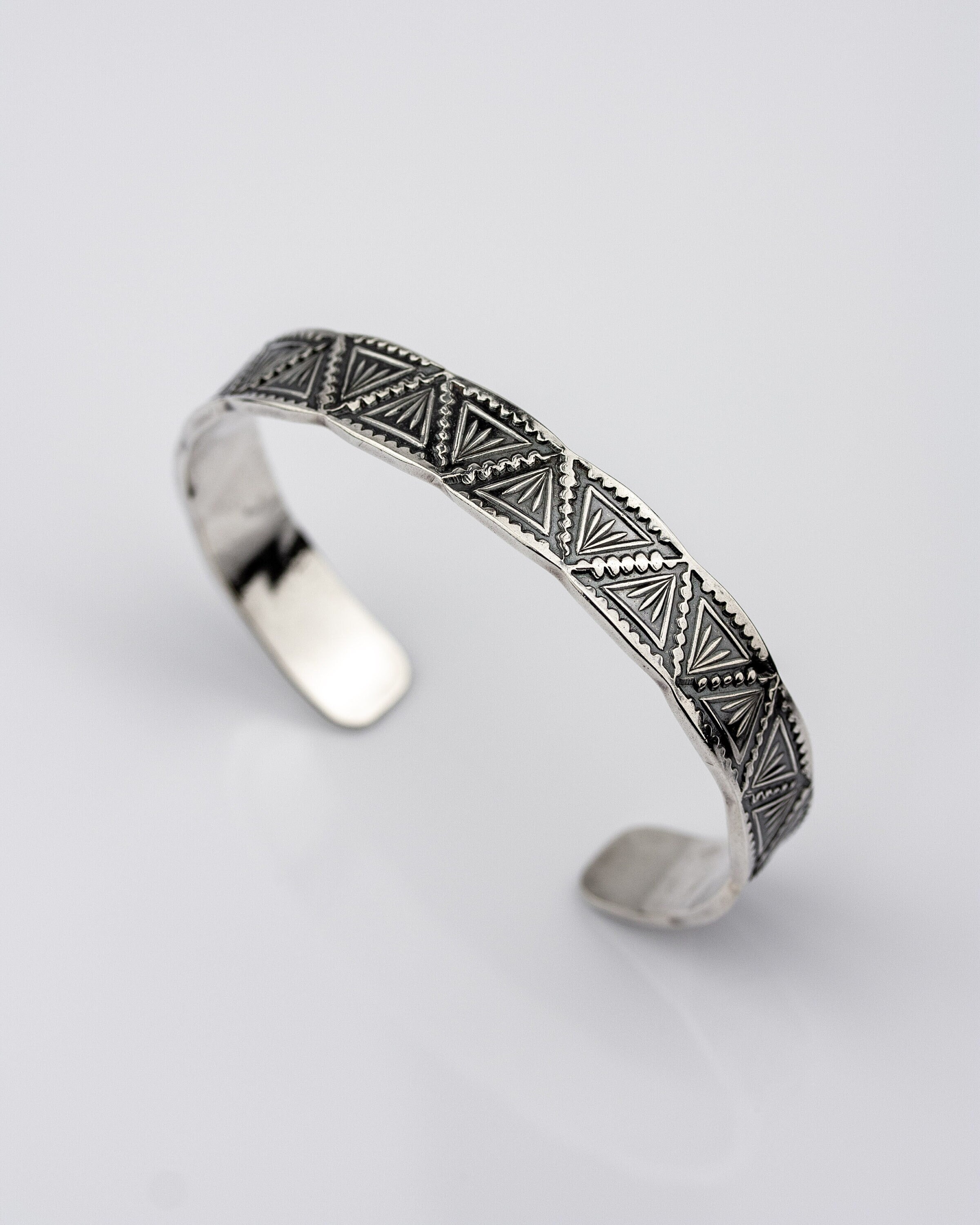Native American Silver Cuff Bracelet Triangle - Etsy