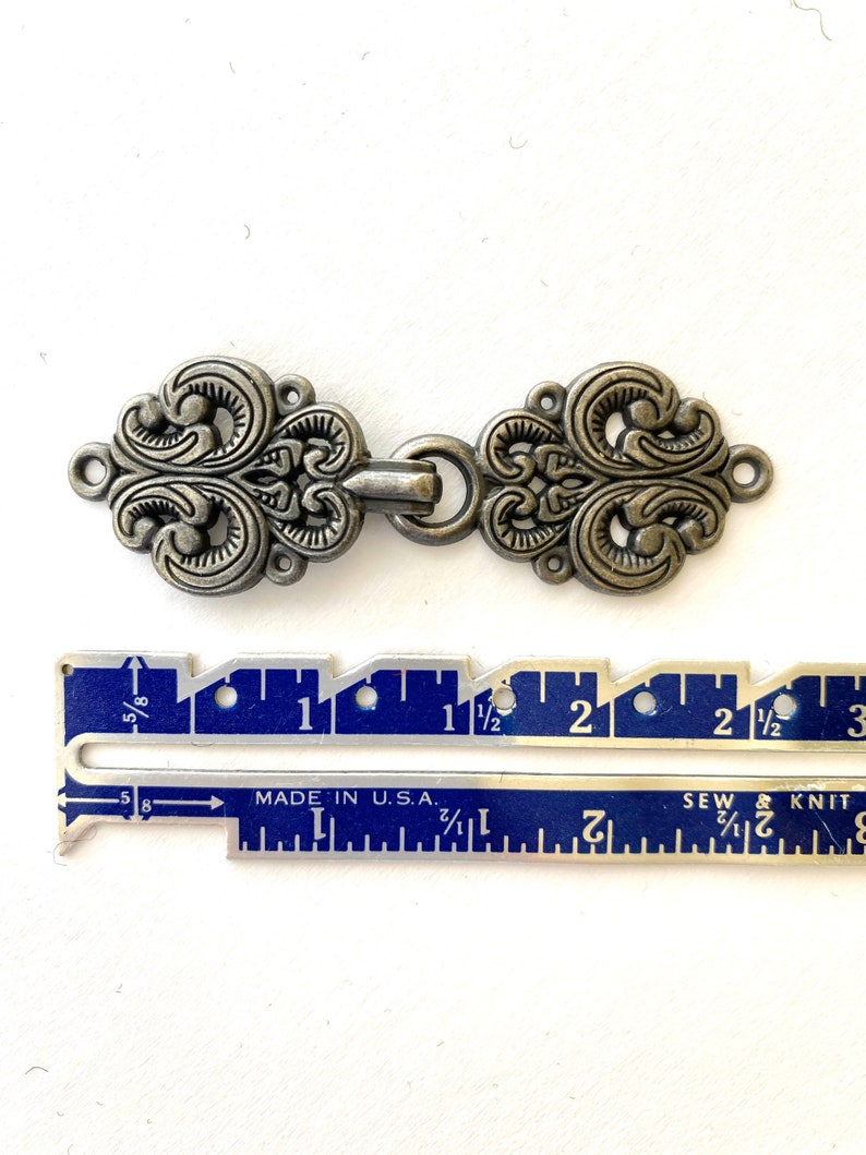Norwegian Sweater Clasps Pewter Antique Silver Color Etsy