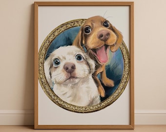 Custom Pet Portrait Photo, Dog Wall Art, Funny  Art, Personalized pet gift