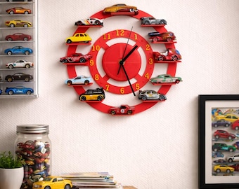 Reloj de pared fabricado en Australia para aficionados a los modelos de coches de juguete Hot Wheels y Matchbox, escala 1:64, ideal como regalo para un nieto.