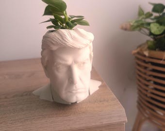 Planter voor kleine kamerplantpot van president Trump, woondecoratie, bloemenvaas met mannenbuste - pop-artdecoratie voor café