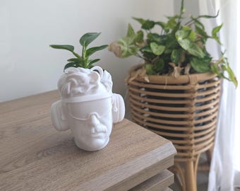 Planter voor kleine kamerplantpot van de Venezolaanse president Maduro, woondecoratie, bloemenvaas met mannenbuste - pop-artdecoratie voor café