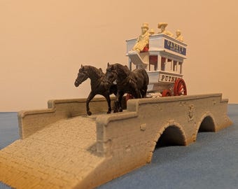 Brugminiatuur voor autoschaalmodel Displaystandaard miniatuur cadeau voor vintage gegoten autoverzamelaar 1:43 1/50