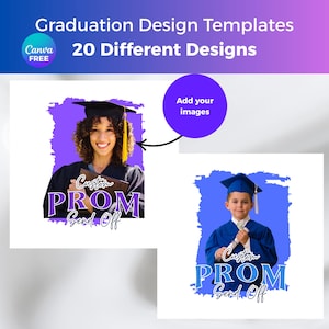 20 Prom Send Off 2025 Canva Editable Bundle, High School Graduation Canva, School Canva Template, Custom Grad Fan, Graduation T Shirt 2025