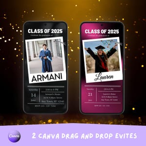 Digital Graduation class of 2025 Invitation, College Graduation Video Invitation, Animated Grad Announcement, Graduation Party Invitation