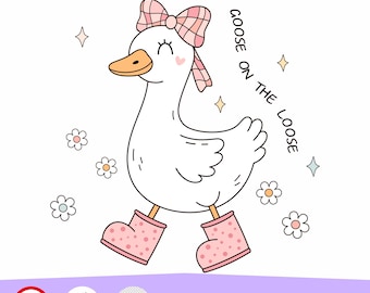 Silly Goose On The Loose PNG SVG, Silly Goose Meme-tröja, Silly Goose SVG-fil för Cricut rolig svg Goose-tröja svg digital nedladdning