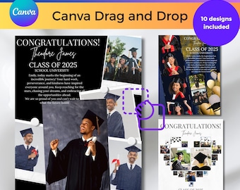 Full Page Yearbook Ad Canva Editable Template, Senior Yearbook Ad Template, Graduation Yearbook Template, Canva Senior Tribute, High School