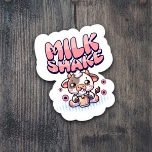 Cow Sticker – Cute Dairy Farm Aesthetic Vinyl Decal, Cow Lover Sticker for Laptop, Water Bottle, Journal