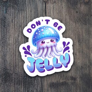 Cute Jellyfish Sticker – Waterproof Vinyl Stickers for Laptop, Water Bottle, Scrapbooking, Journaling