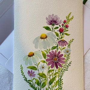 Carte aquarelle originale faite à la main