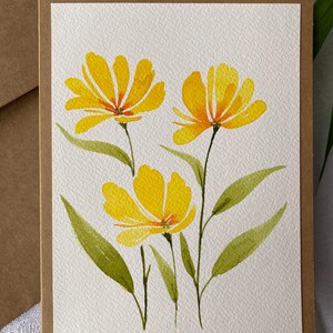 Carte aquarelle originale faite à la main