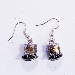 Steampunk Hat earrings