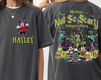 Mickey’s Not So Scary Halloween Party Comfort Colors® Shirt, Custom Disney Family Halloween Tee, Spooky Vacation Sweatshirt