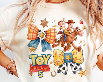 Coquette Bows Toy Story 5 Shirt, Woody Jessie Disney Trip Tee, Western Cowgirl Sweatshirt