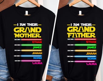 Custom I'm Their Mother Father Tee, Star Wars Grandma T-shirt, Grandfather Shirt With Grandchild Name, Disney Mothers Day Gift