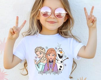 Disney Frozen Shirt, Princess Elsa Anna Olaf Tee, Frozen Elsa Besties Sweatshirt, Disneyland Kids Gift, Walt Disney World 2026 Trip Shirt