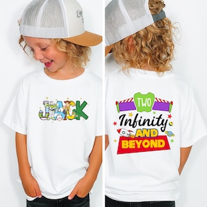 Custom Toy Story Birthday Shirt, Two Infinity and Beyond Tee, Disney Birthday Family Sweatshirt, Buzz Lightyear Second Birthday Party Gift