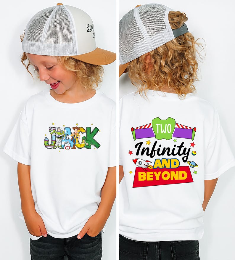 Custom Toy Story Birthday Shirt, Two Infinity and Beyond Tee, Disney Birthday Family Sweatshirt, Buzz Lightyear Second Birthday Party Gift