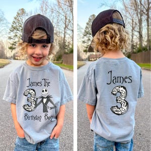 Jack Skellington Birthday Shirt, Nightmare Birthday Tee, Custom Birthday Boy Sweatshirt, Disney Nightmare Party Crewneck, Skeleton Birthday