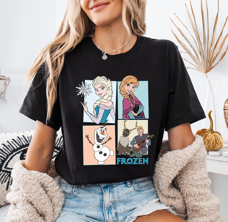 Frozen Elsa Anna Kids Shirt, Disney Trip Tee, Princess Girls Gift, Disneyland Vacation Sweatshirt, Frozen Olaf Toddler T-shirt image 3