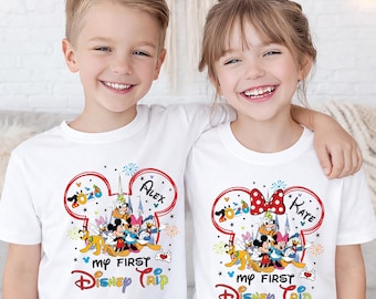 First Disney Trip 2026 Shirt, Mickey Minnie 1st Disneyland Tee, WDW Family Matching Sweatshirt, Custom Mouse Kids First Shirt