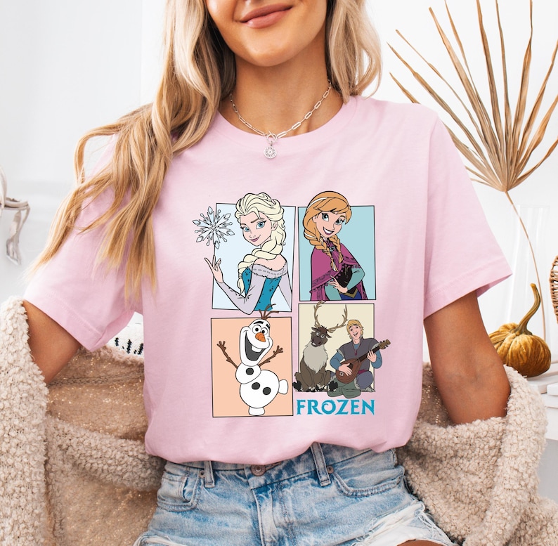 Frozen Elsa Anna Kids Shirt, Disney Trip Tee, Princess Girls Gift, Disneyland Vacation Sweatshirt, Frozen Olaf Toddler T-shirt image 4