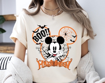 Disney Halloween Shirt, Mickey Minnie Boo Tee, Spooky Season Group Sweatshirt, Halloween Party Geschenk, Disneyland Horror Shirt
